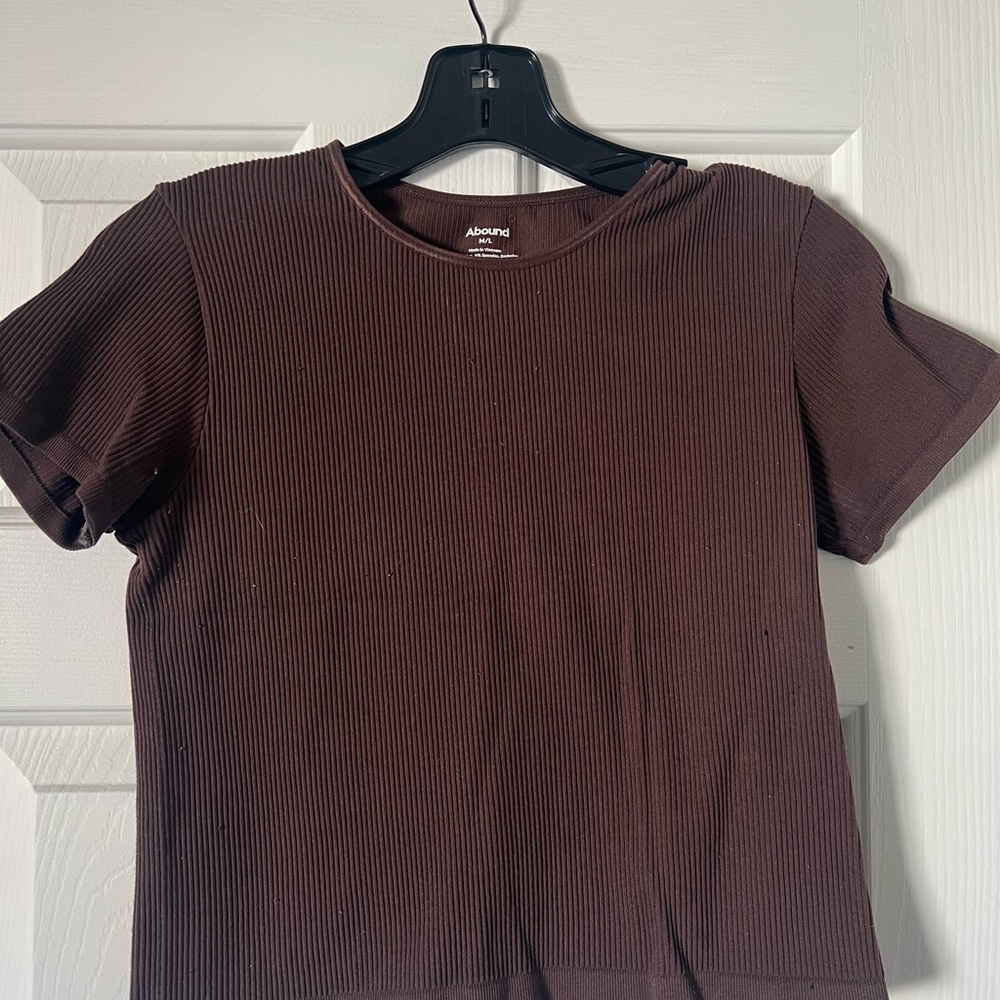 Abound Women's Chocolate Ribbed Tee
